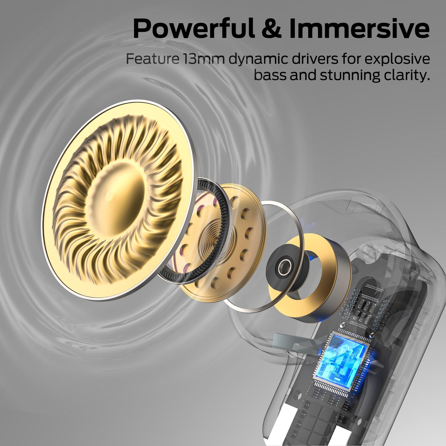 Monster N-Lite 217 Wireless Earbuds, Immersive Stereo Sound, Bluetooth 6.0 in-Ear Headphones, Built-in Smart Noise Cancelling Mic for Clear Calls, Comfortable Fit, 32H Playtime, IPX6 Waterproof, Black 🍁 All In One Marketplace Canada