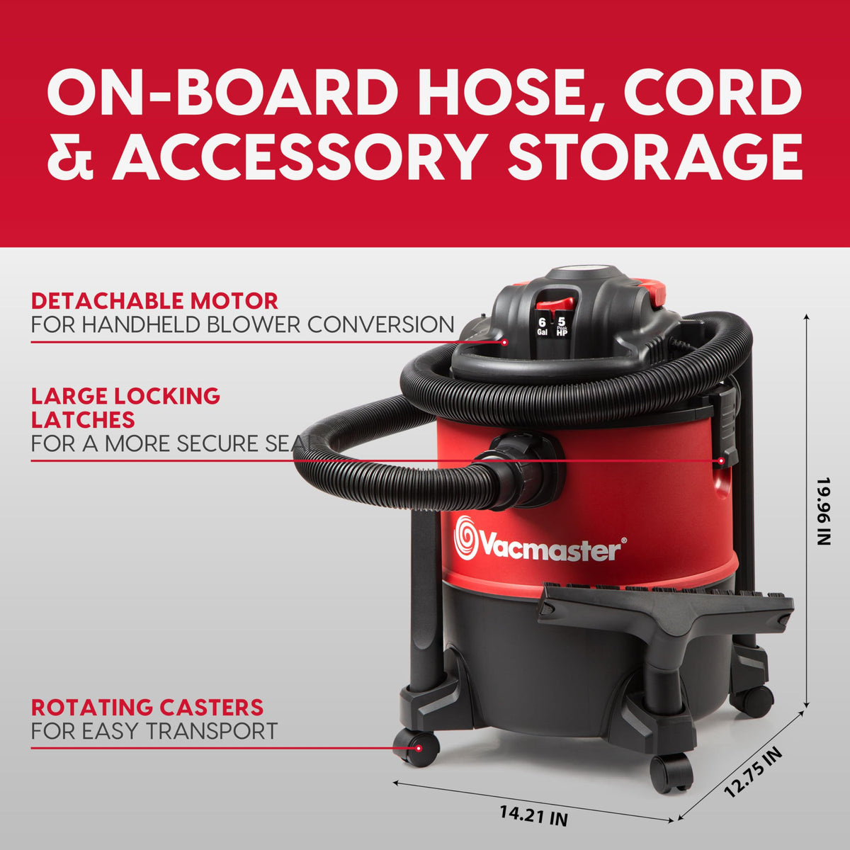 Vacmaster VBVB611PF 1101 6 Gal 5 Peak HP Wet/Dry Vac w. Detachable Blower 🍁 All In One Marketplace Canada