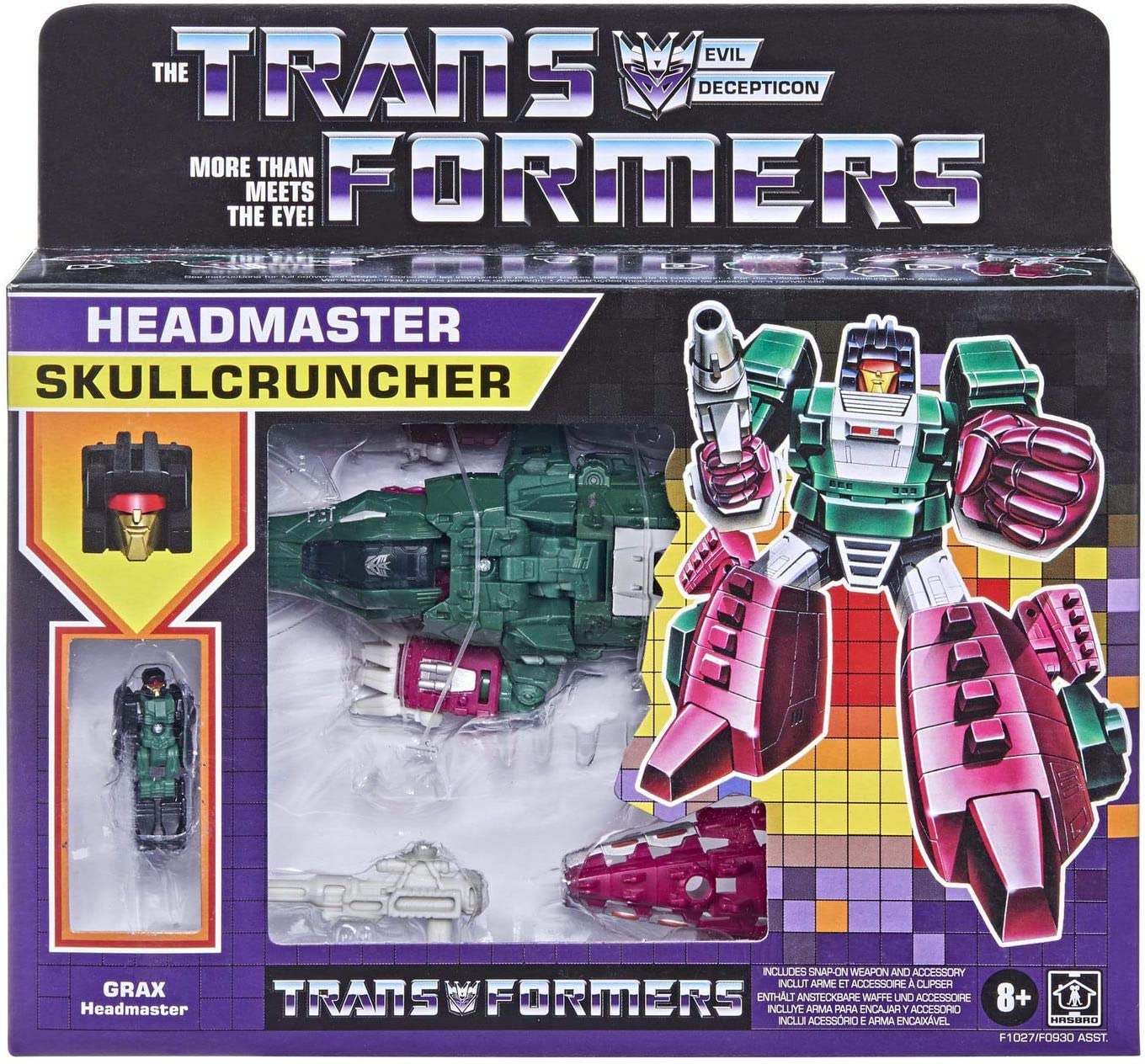 Transformers 2021 Modern Figure in Retro Packaging Decepticon Headmaster SET of 3