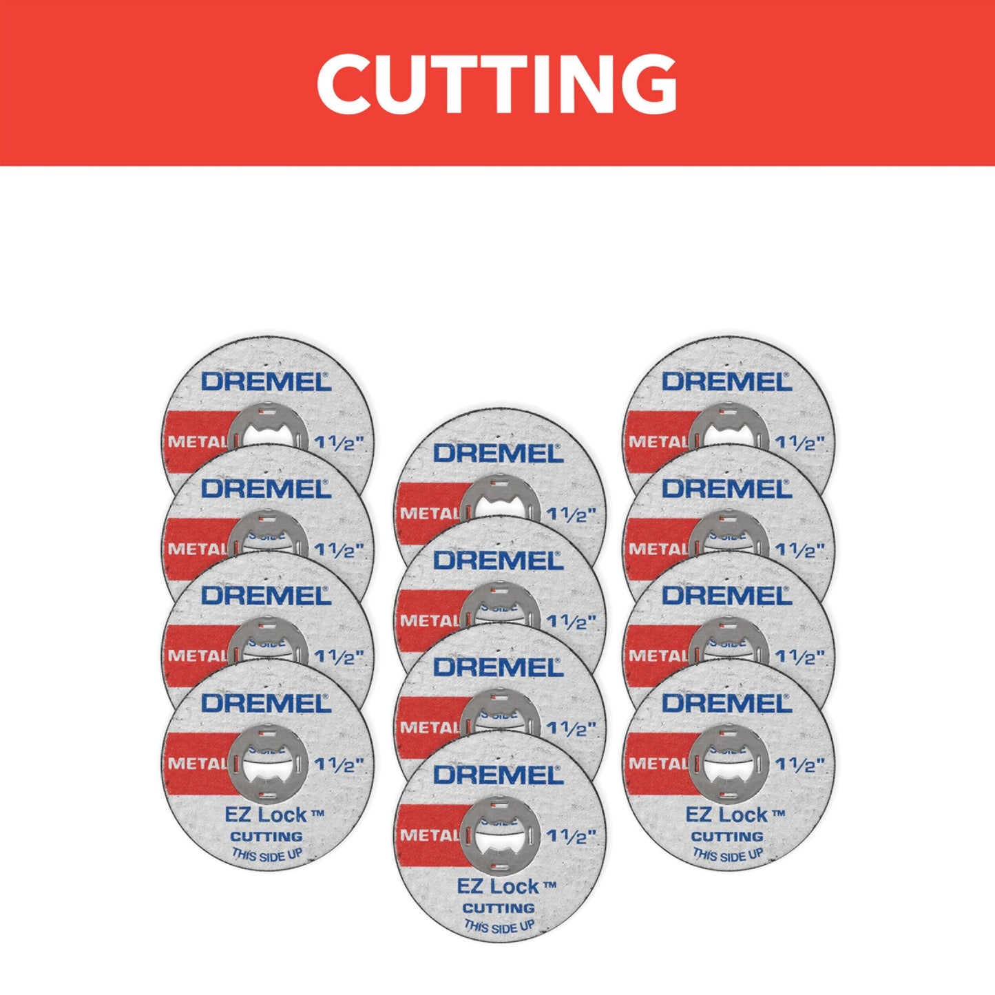 Dremel EZ456B 1 1/2-Inch EZ Lock Rotary Tool Cut-Off Wheels- Rotary Tool Cutting Accessories, Perfect for Slicing Sheet Metal and Copper Pipe, 12 Pieces 🍁 All In One Marketplace Canada