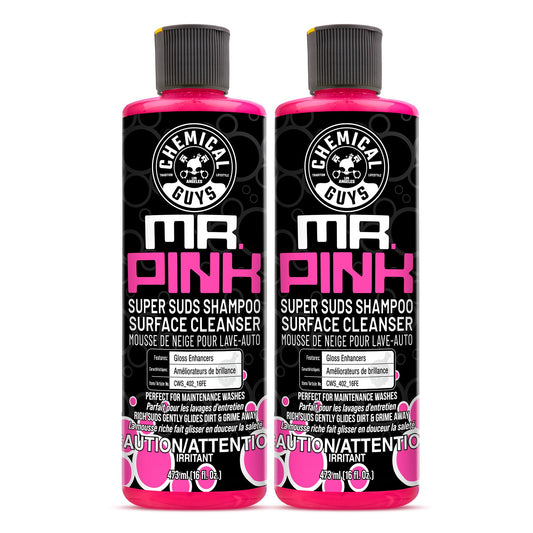Chemical Guys Mr. Pink Foaming Car Wash Soap (Works with Foam Cannons, Foam Guns or Bucket Washes) Safe for Cars, Trucks, Motorcycles, RVs & More, 473 ml (2 Pack), Candy Scent 🍁 All In One Marketplace Canada