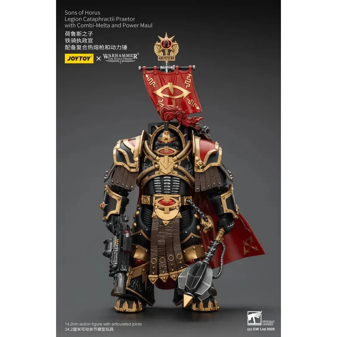 JOYTOY - Sons of Horus Legion Cataphractii Praetor with Combi-Melta and Power Maul