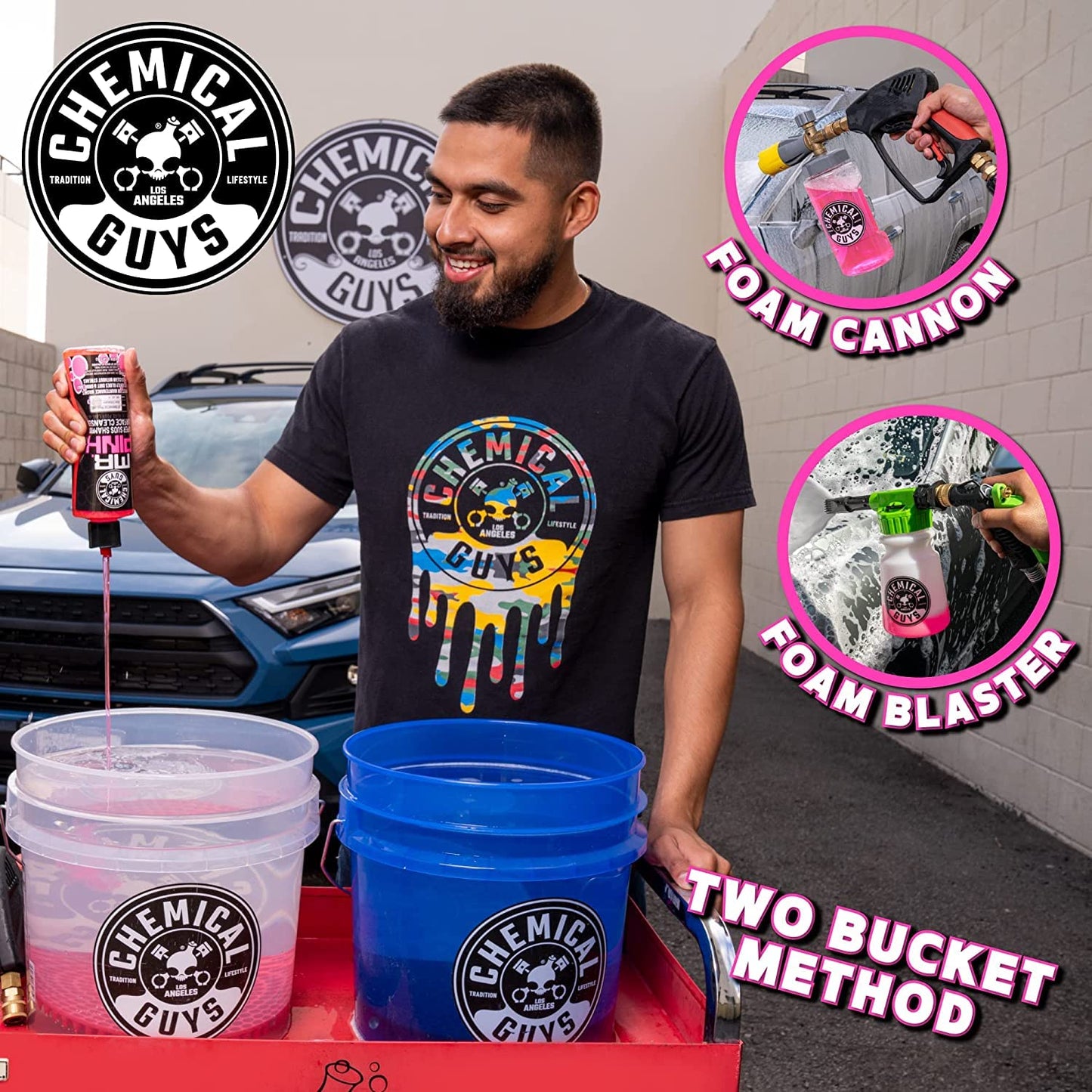 Chemical Guys Heavy Duty Ultra Clear Detailing Bucket for Cars, Trucks, SUVs, Motorcycles, RVs & More, 4.25 Gallon (2 Pack) 🍁 All In One Marketplace Canada