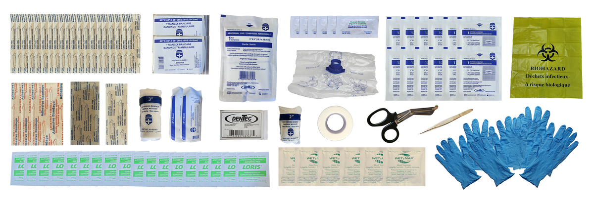 CSA Z1220 TYPE 2 BASIC SMALL FIRST AID KIT BULK Plastic (2-25 Workers)