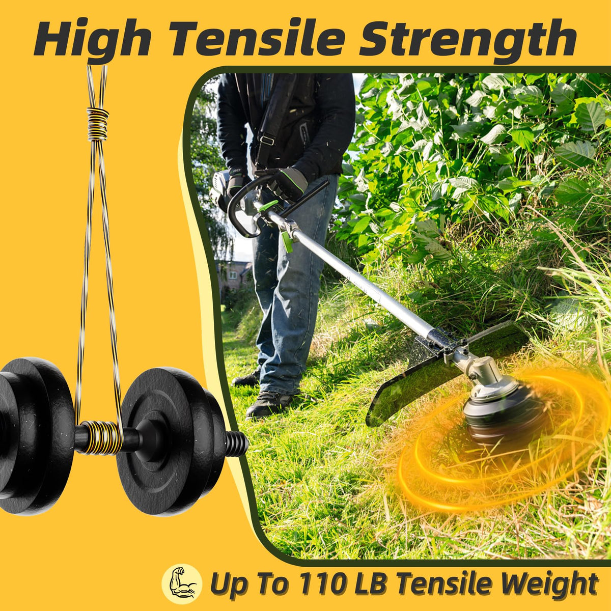 0.080'' DWO1DT801 Replacement String Timmer Lines Compatible with DEWALT Weed Eater, Square Twisted Weed Eater String, Heavy Duty Trimmer String (240 ft) 🍁 All In One Marketplace Canada