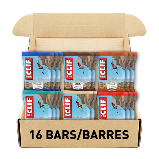 CLIF BAR Energy Bar, Variety Pack of 16 Individually wrapped bars, 6 different flavours, Granola Bar, High in Protein, Snacks, Breakfast Bars, Contains 70% Organic Ingredients, 68 g 🍁 All In One Marketplace Canada