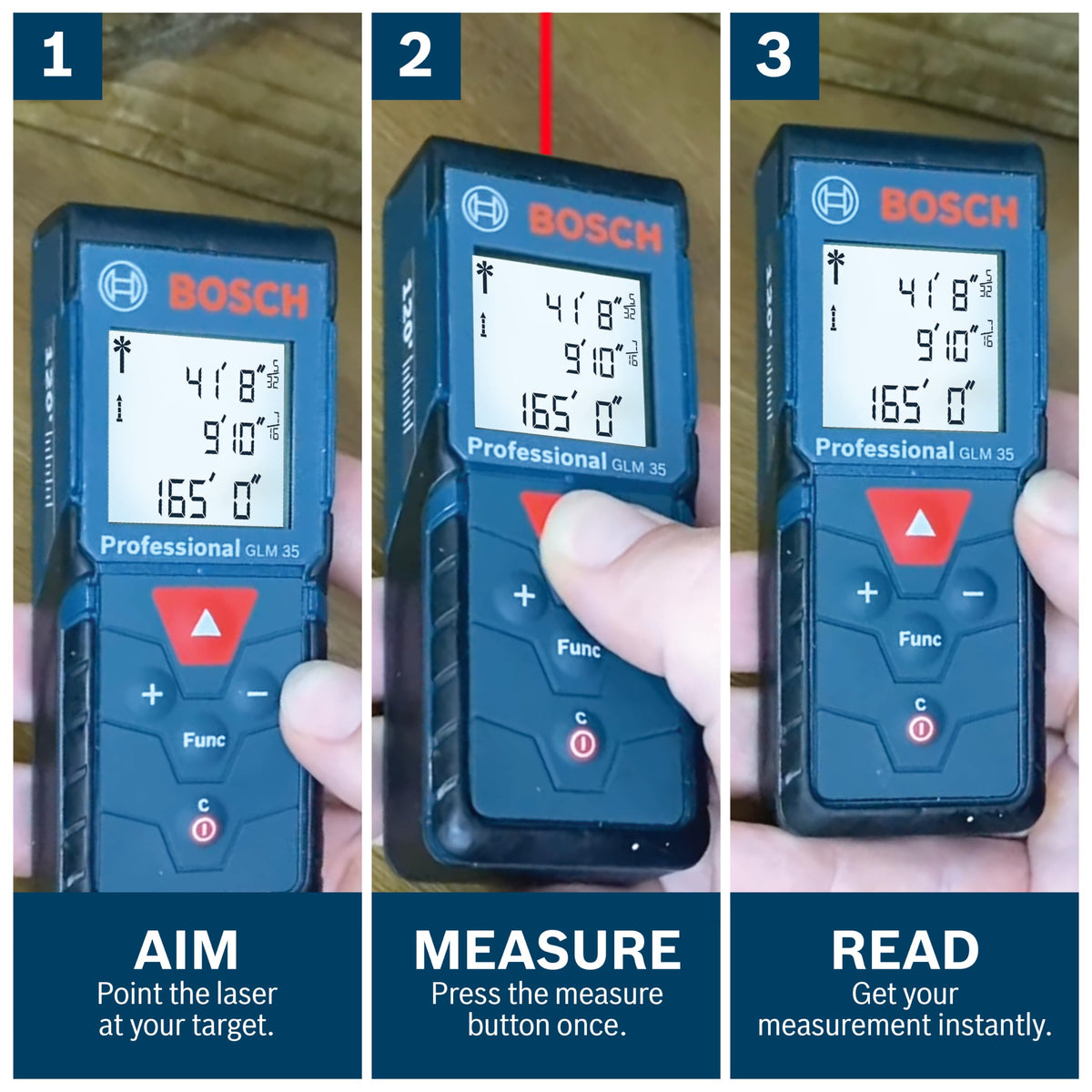 Bosch Blaze Pro Glm165-40 165Ft Laser Distance Measure with Color Backlit Display 🍁 All In One Marketplace Canada