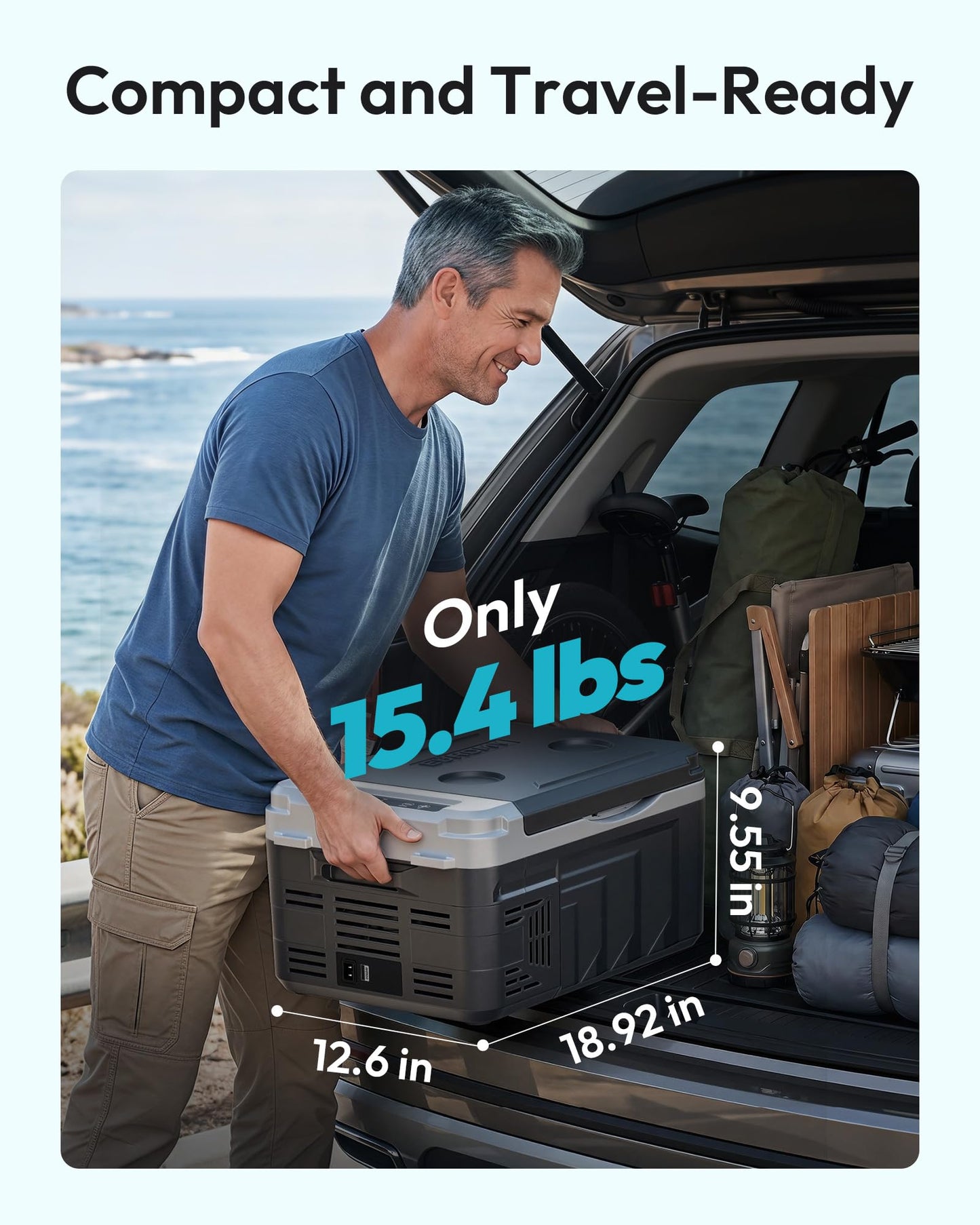 EUHOMY 12 Volt Refrigerator, 12 Quart (10L) Compressor Electric Cooler APP Control, Car Fridge 12/24V DC & 100-240V AC, Car refrigerator -4℉~68℉, Portable Freezer for RV, Camping, Travel 🍁 All In One Marketplace Canada