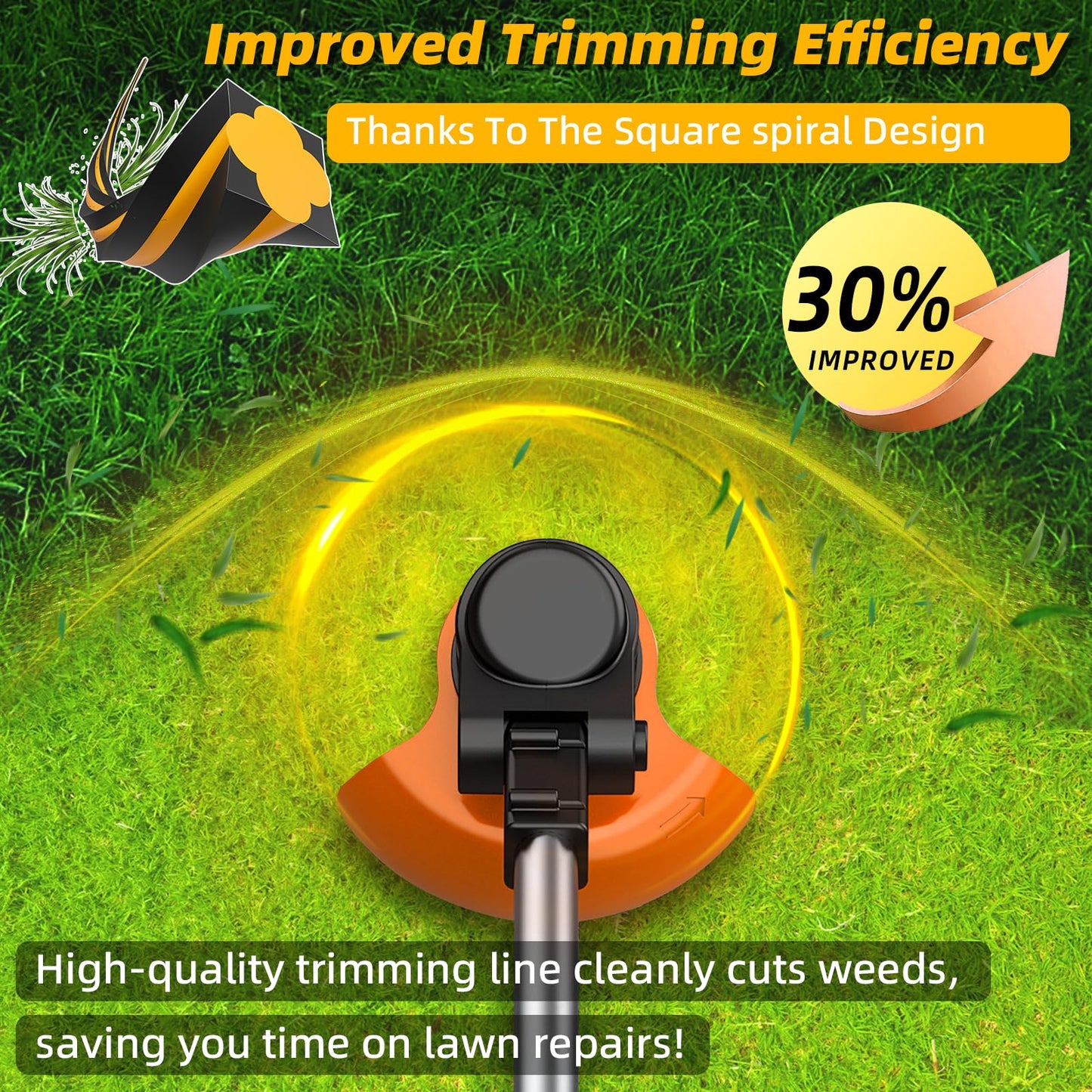 0.080'' DWO1DT801 Replacement String Timmer Lines Compatible with DEWALT Weed Eater, Square Twisted Weed Eater String, Heavy Duty Trimmer String (240 ft) 🍁 All In One Marketplace Canada