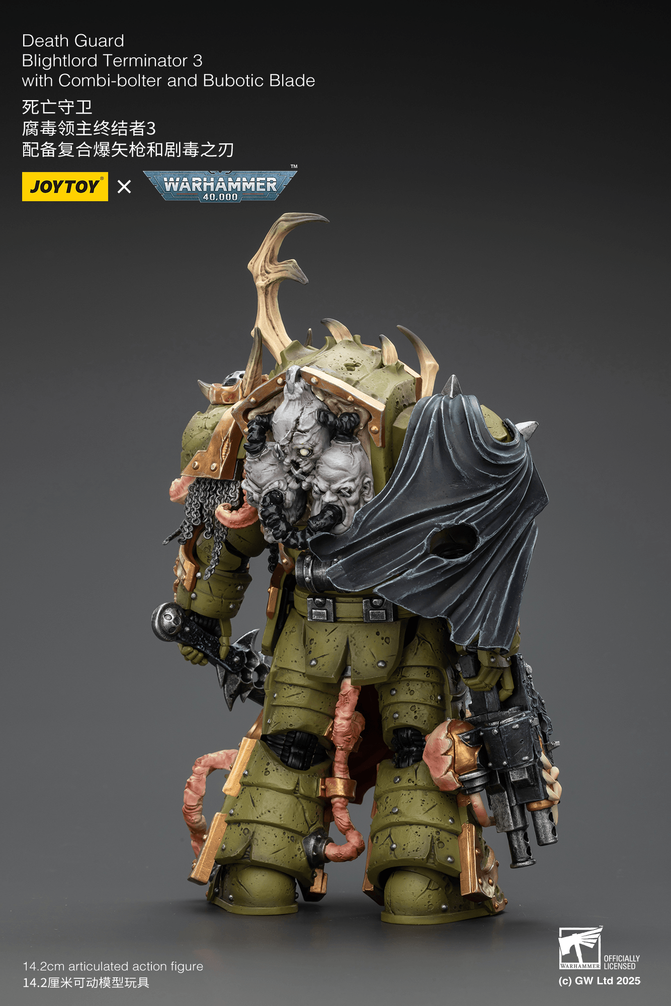 JOYTOY - Death Guard Blightlord Terminator 3 with Combi-bolter and Bubotic Blade