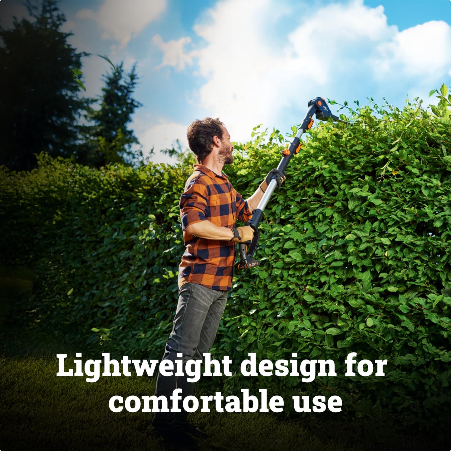 WORX WG252 20V 20" Cordless Hedge Trimmer, Reach Up to 12 Feet, Extended Pole, 180° Rotation Head, PowerShare – Battery & Charger Included 🍁 All In One Marketplace Canada