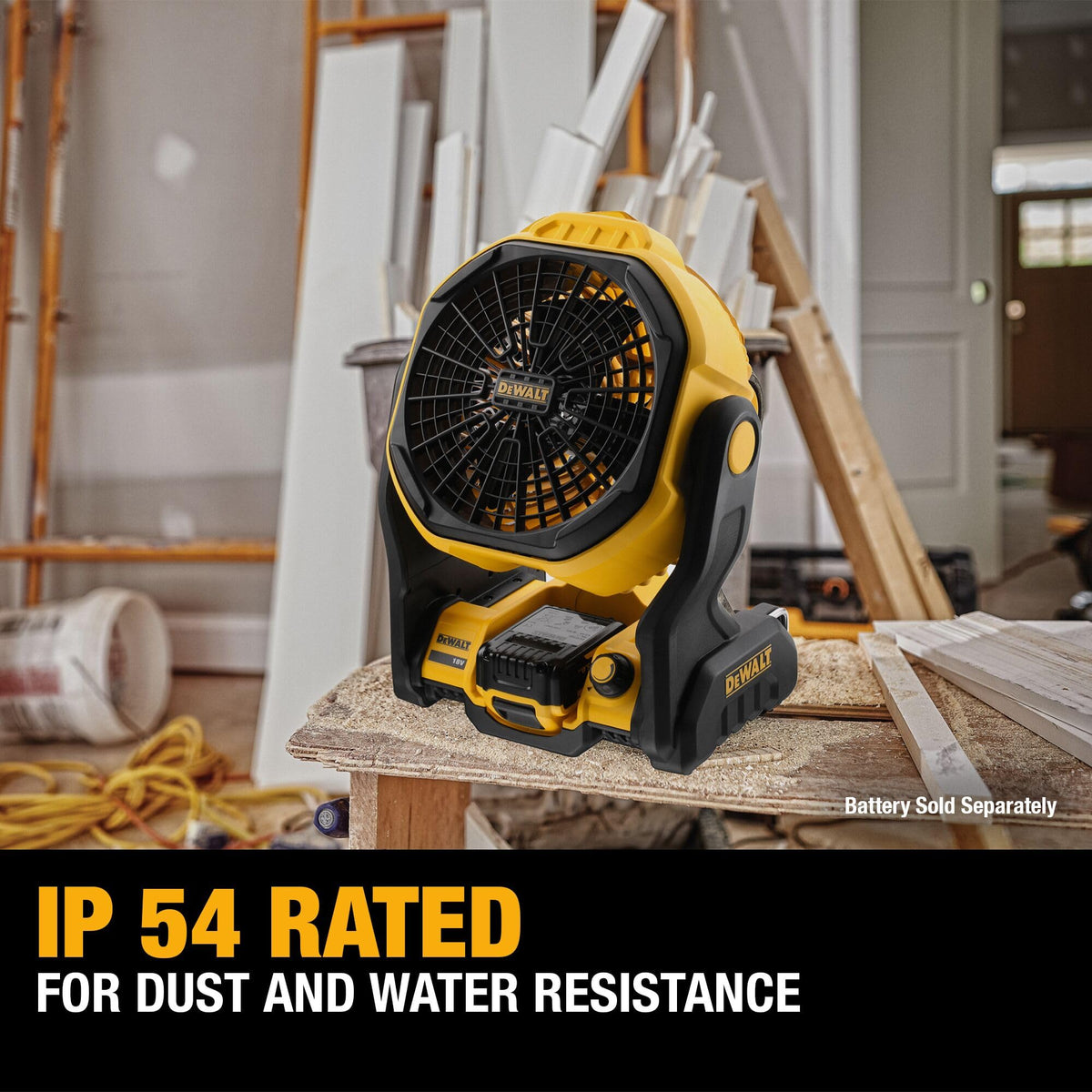 DEWALT 20V MAX* Cordless Fan, Portable, Multi Hanging, Up to 650 CFM Airflow, Tool Only (DCE512B) 🍁 All In One Marketplace Canada