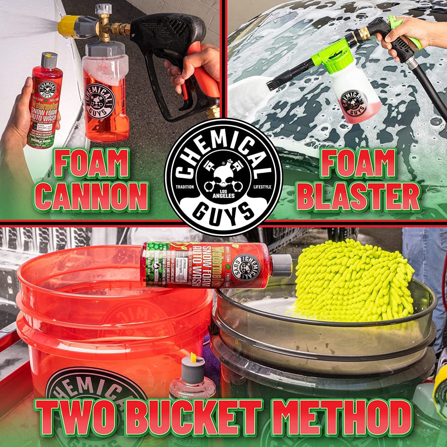 Chemical Guys Watermelon Snow Foam Car Wash Soap, Safe for Cars, Trucks, Motorcycles, RVs & More, 3.79 L, Watermelon Scent 🍁 All In One Marketplace Canada