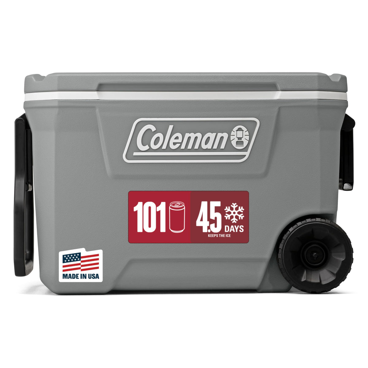 Coleman Classic Series 62-Qt Insulated Portable Cooler w/Heavy Duty Wheels, 58L Leak-Proof Wheeled Cooler w/ 101 Can Capacity, Keeps Ice for up to 5 Days, Great for Beach, Camping, Sports 🍁 All In One Marketplace Canada