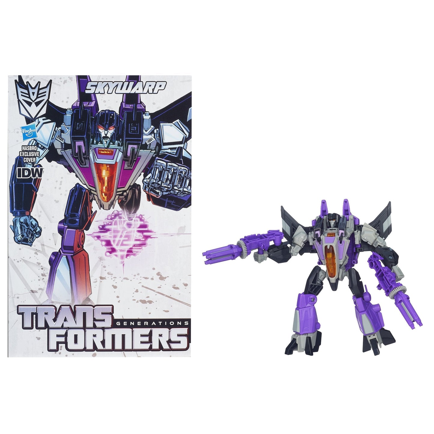 Transformers Generations Skywarp Deluxe Action Figure and Comic Book