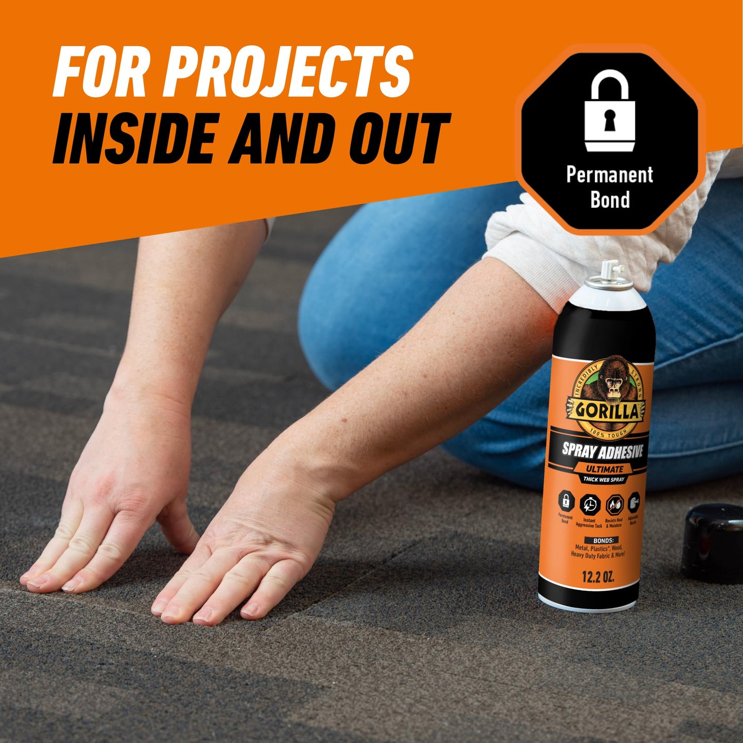 Gorilla Ultimate Multi Surface Spray Adhesive, Heavy Duty Bond, 345g 🍁 All In One Marketplace Canada