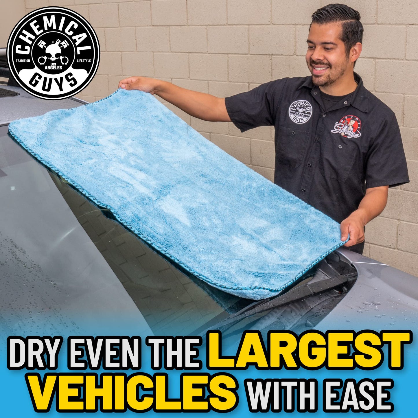 Chemical Guys Woolly Mammoth Microfiber Towel (36" x 25") Cars, Trucks, SUVs, RVs, Home, Pets, Messes, Blue 🍁 All In One Marketplace Canada