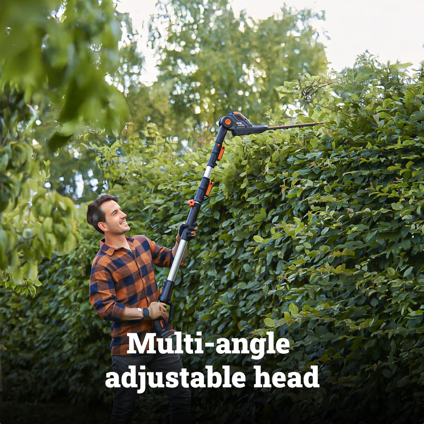 WORX WG252 20V 20" Cordless Hedge Trimmer, Reach Up to 12 Feet, Extended Pole, 180° Rotation Head, PowerShare – Battery & Charger Included 🍁 All In One Marketplace Canada