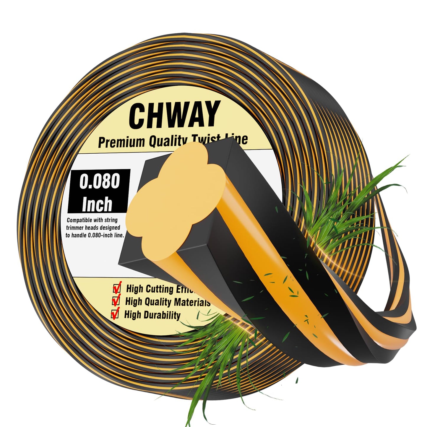 0.080'' DWO1DT801 Replacement String Timmer Lines Compatible with DEWALT Weed Eater, Square Twisted Weed Eater String, Heavy Duty Trimmer String (240 ft) 🍁 All In One Marketplace Canada