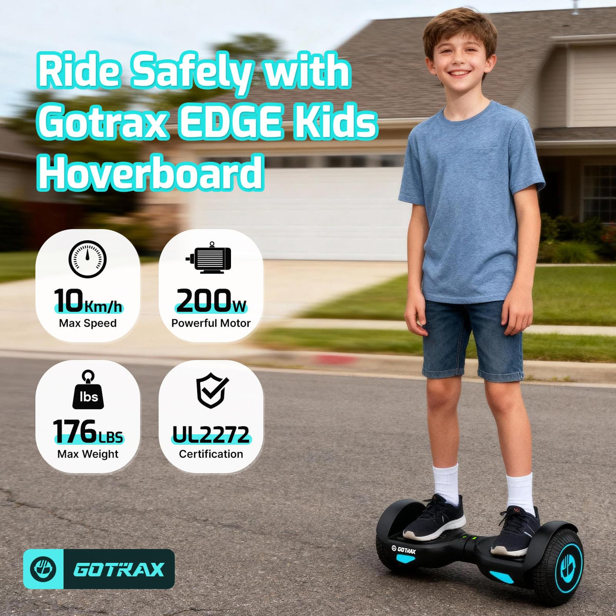 Gotrax Edge Hoverboard with 6.5" LED Wheels, 6.4km Self Balancing Scooter 🍁 All In One Marketplace Canada