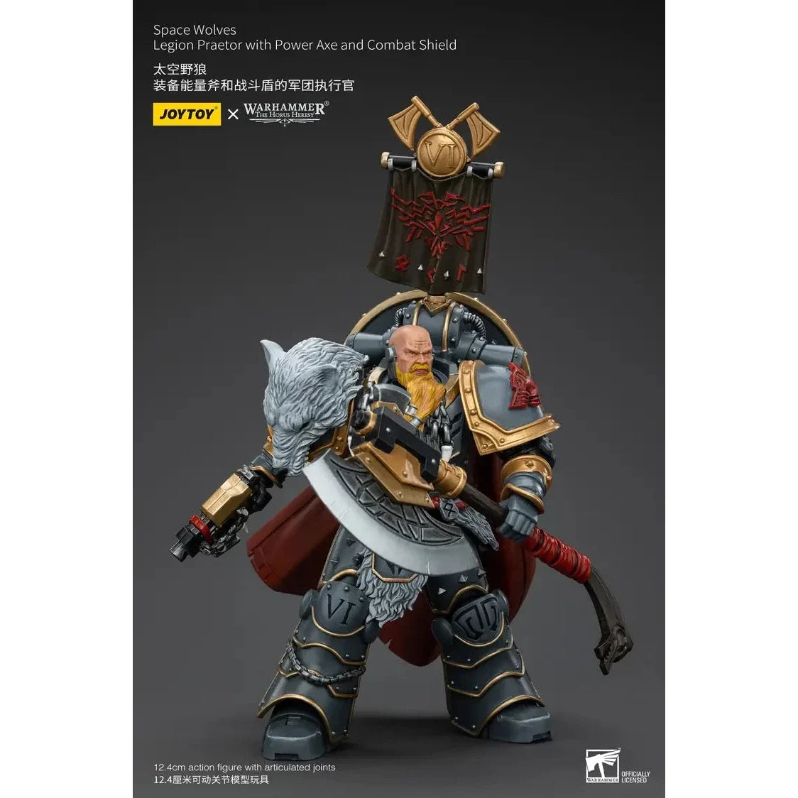 JOYTOY - Space Wolves Legion Praetor with Power Axe and Combat Shield