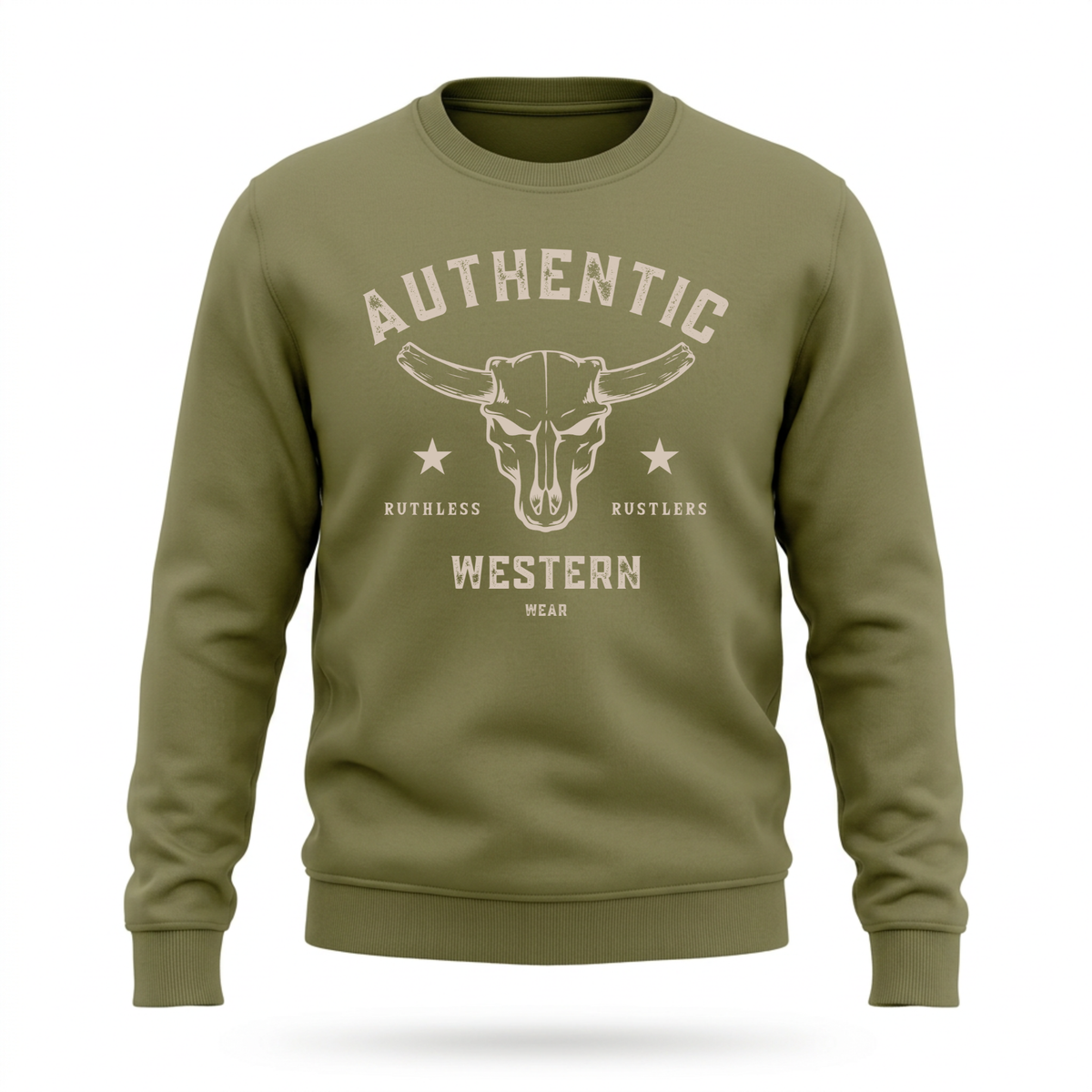 AUTHENTIC WESTERN SWEATSHIRT | Army green