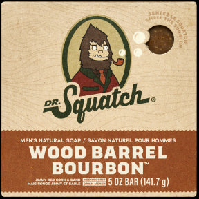 Dr. Squatch - Wood Barrel Bourbon Soap (141g 12)