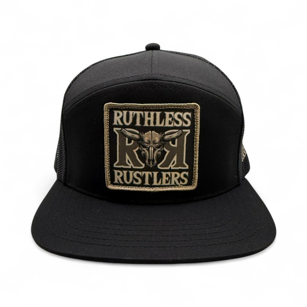 Ruthless Rustlers RR Bold Flat Bill Cap | Black