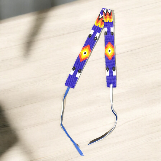 OLDTRIBES™ Beaded Dark Blue Hatband