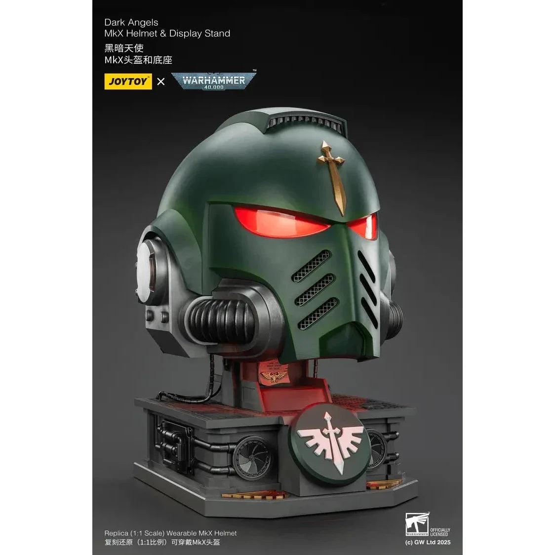 JOYTOY - Dark Angels MkX Helmet & Display Stand (PRE-ORDER RELEASE PENDING)