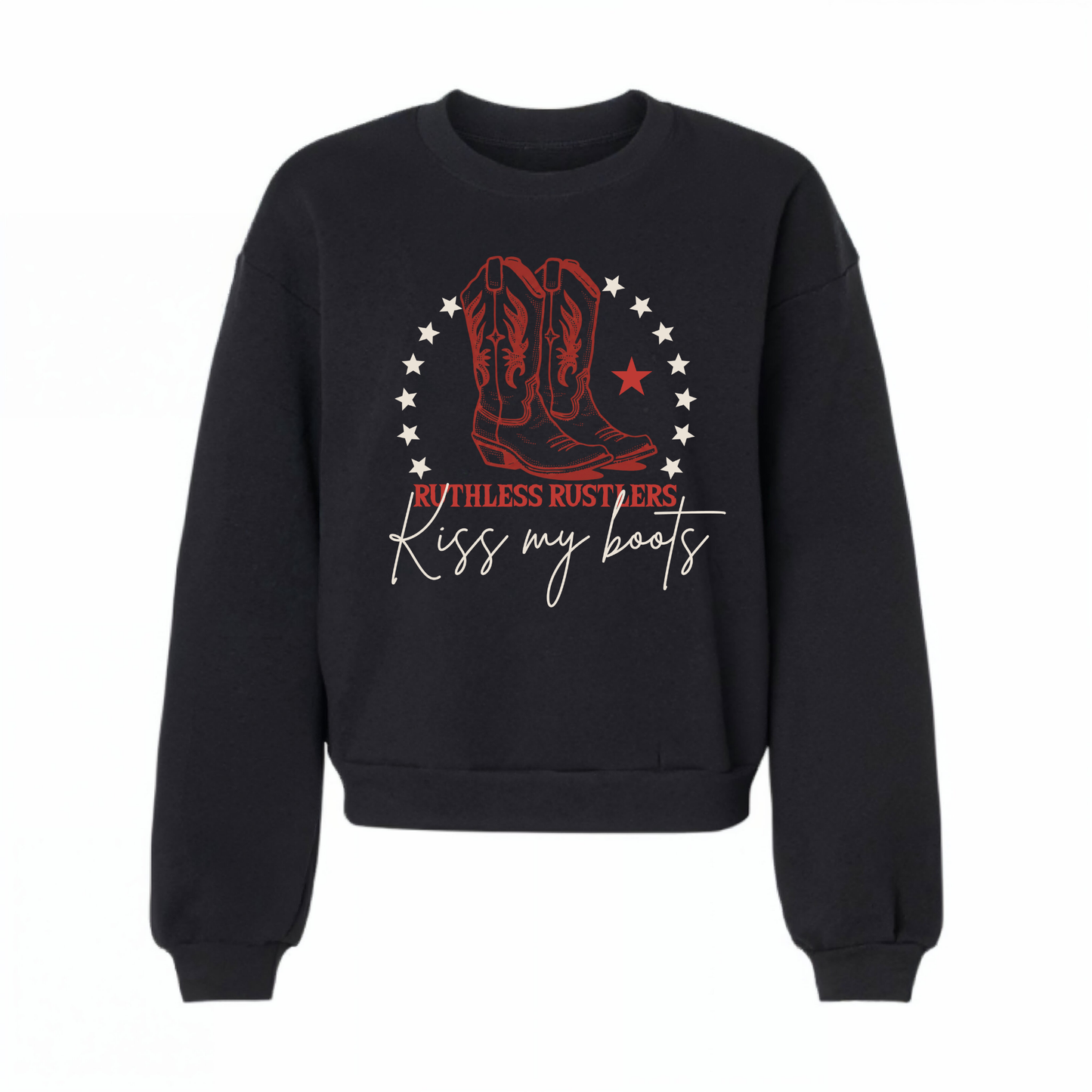 KISS MY BOOTS SWEATSHIRT | Black
