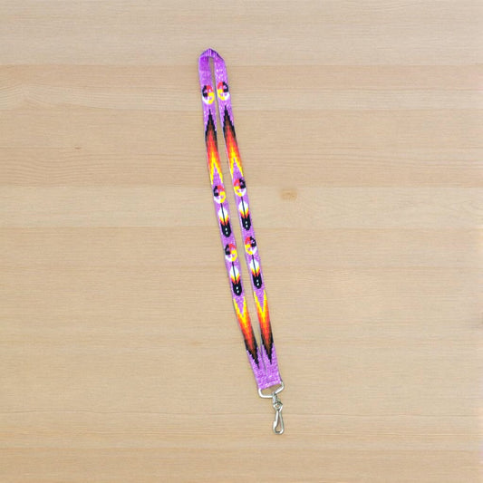 Light Purple Native Beaded Lanyard