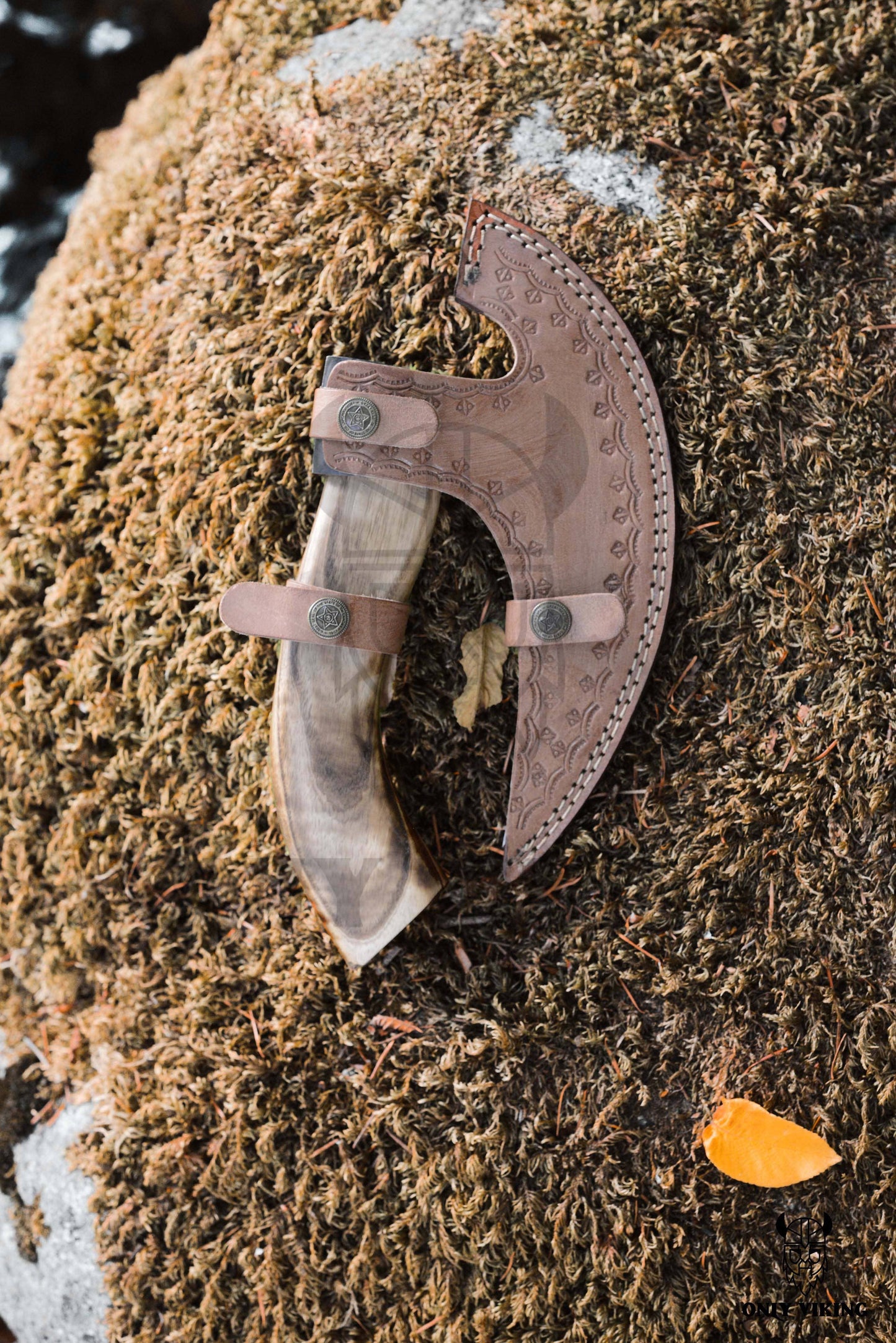 Pizza Cutter Axe & Leather Axe Sheath | OnlyViking