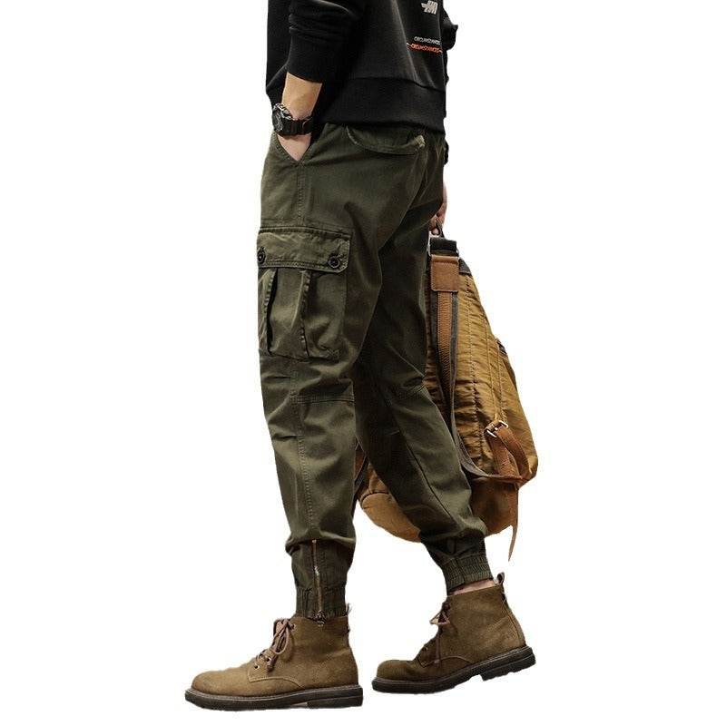 New Retro Ankle-tied Loose Overalls Versatile Casual Cargo Pant men