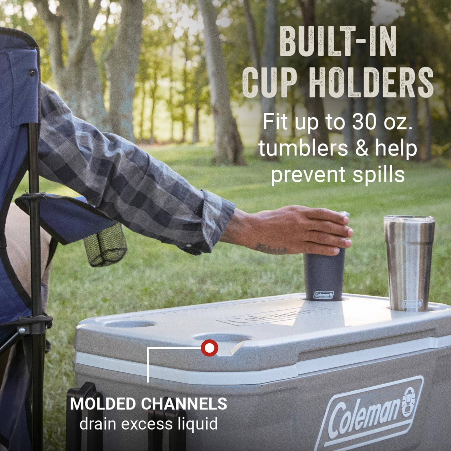 Coleman Classic Series 62-Qt Insulated Portable Cooler w/Heavy Duty Wheels, 58L Leak-Proof Wheeled Cooler w/ 101 Can Capacity, Keeps Ice for up to 5 Days, Great for Beach, Camping, Sports 🍁 All In One Marketplace Canada