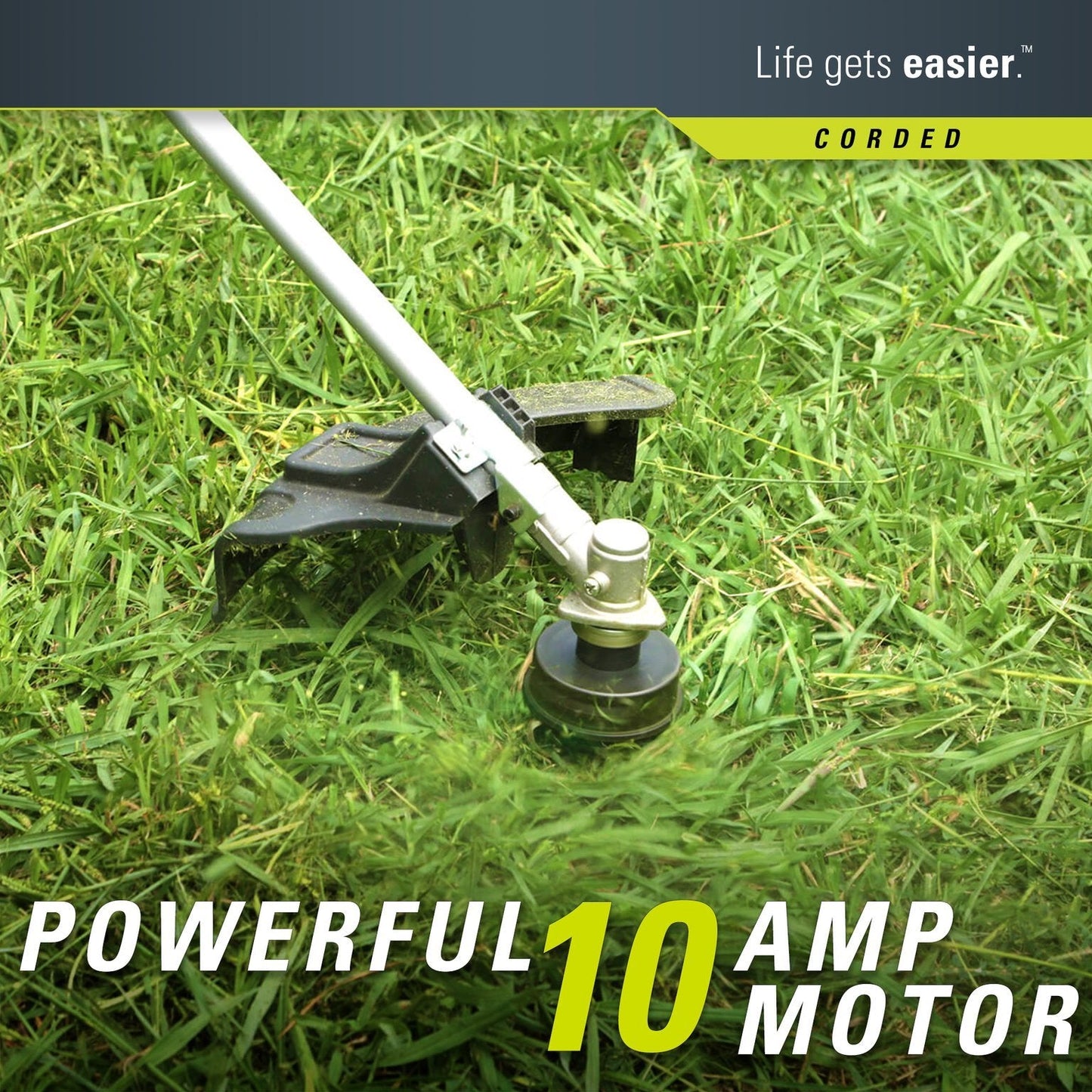 Greenworks 10 Amp 18″ Electric Corded String Trimmer – Powerful Lawn Edger & Grass Cutter with Easy Bump Feed, Lightweight & Attachment Capable Design for Yard, Driveway & Garden Maintenance 🍁 All In One Marketplace Canada