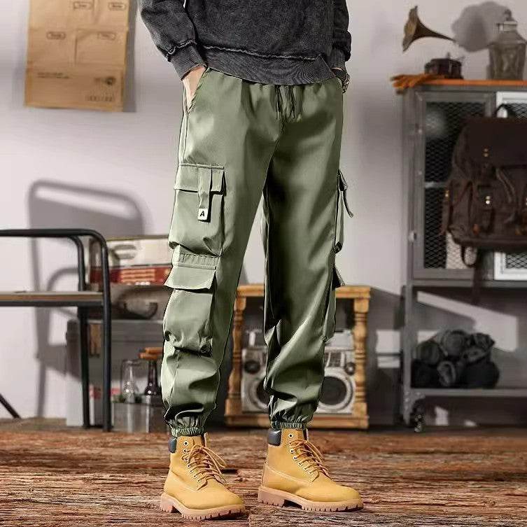 Casual Sports Loose Ankle-banded Versatile Cargo pant trouser Men