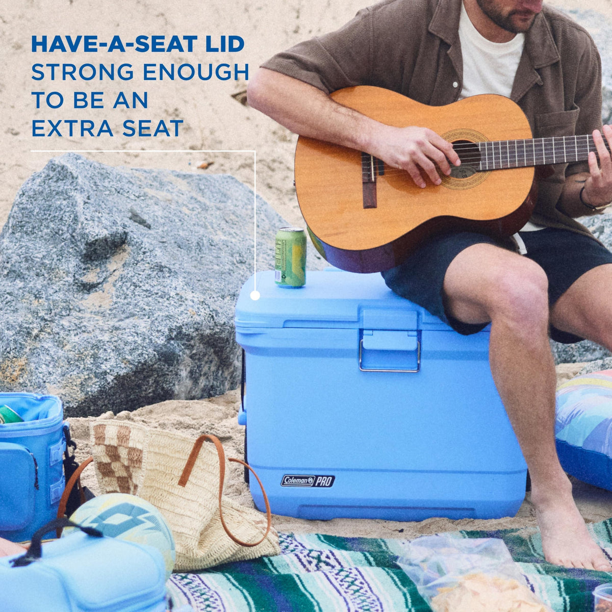 Coleman Pro 55-Quart Premium Wheeled Hard Cooler, Heavy-Duty Ultra-Light Portable Cooler with Wheels, Extra-Thick Insulation Keeps Ice up to 5 Days, 92-Can Capacity 🍁 All In One Marketplace Canada