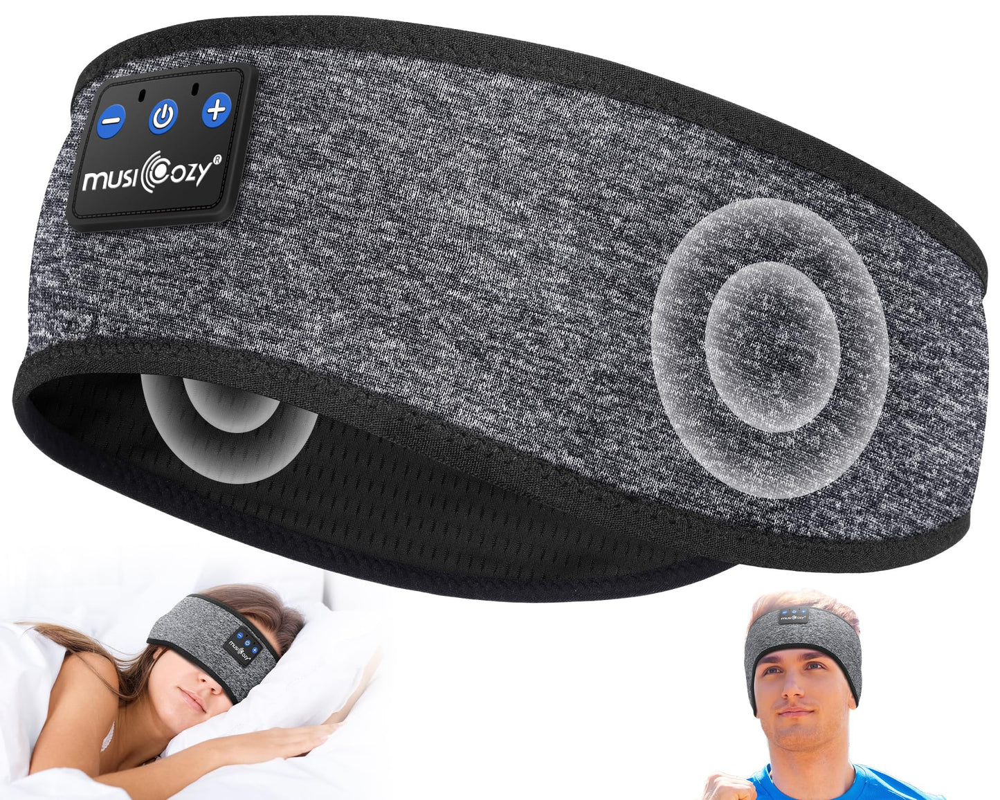 MUSICOZY Bluetooth 5.4 Sleep Headphones Headband, Wireless Sleeping Headphones Sleep Mask Earbuds IPX6 Waterproof for Side Sleepers Workout Running Insomnia Travel Yoga Cool Tech Gadgets Unique Gift 🍁 All In One Marketplace Canada