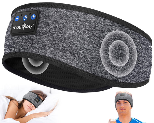 MUSICOZY Bluetooth 5.4 Sleep Headphones Headband, Wireless Sleeping Headphones Sleep Mask Earbuds IPX6 Waterproof for Side Sleepers Workout Running Insomnia Travel Yoga Cool Tech Gadgets Unique Gift 🍁 All In One Marketplace Canada