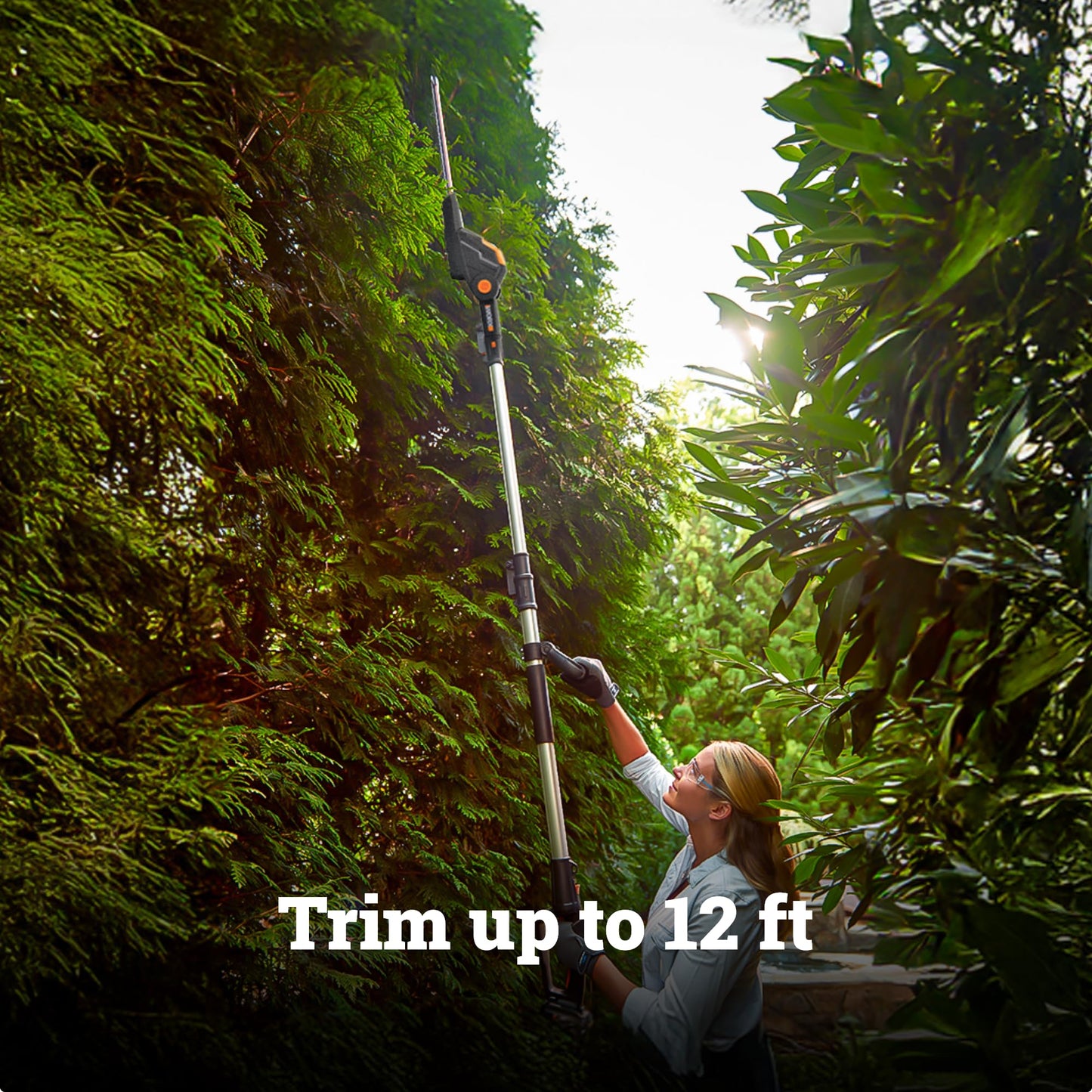 WORX WG252 20V 20" Cordless Hedge Trimmer, Reach Up to 12 Feet, Extended Pole, 180° Rotation Head, PowerShare – Battery & Charger Included 🍁 All In One Marketplace Canada