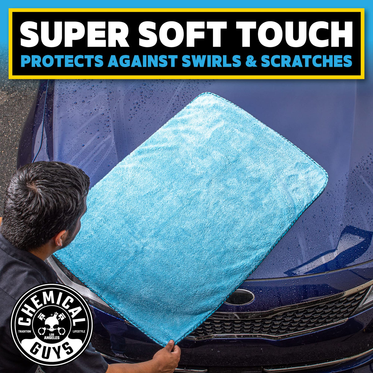 Chemical Guys Woolly Mammoth Microfiber Towel (36" x 25") Cars, Trucks, SUVs, RVs, Home, Pets, Messes, Blue 🍁 All In One Marketplace Canada