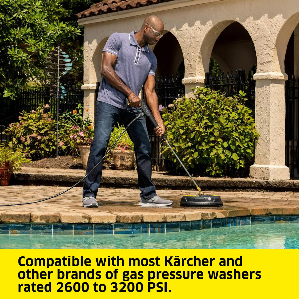 Karcher Universal 15" Pressure Washer Surface Cleaner Attachment, Power Washer Accessory - 1/4" Quick-Connect, 3200 PSI 🍁 All In One Marketplace Canada