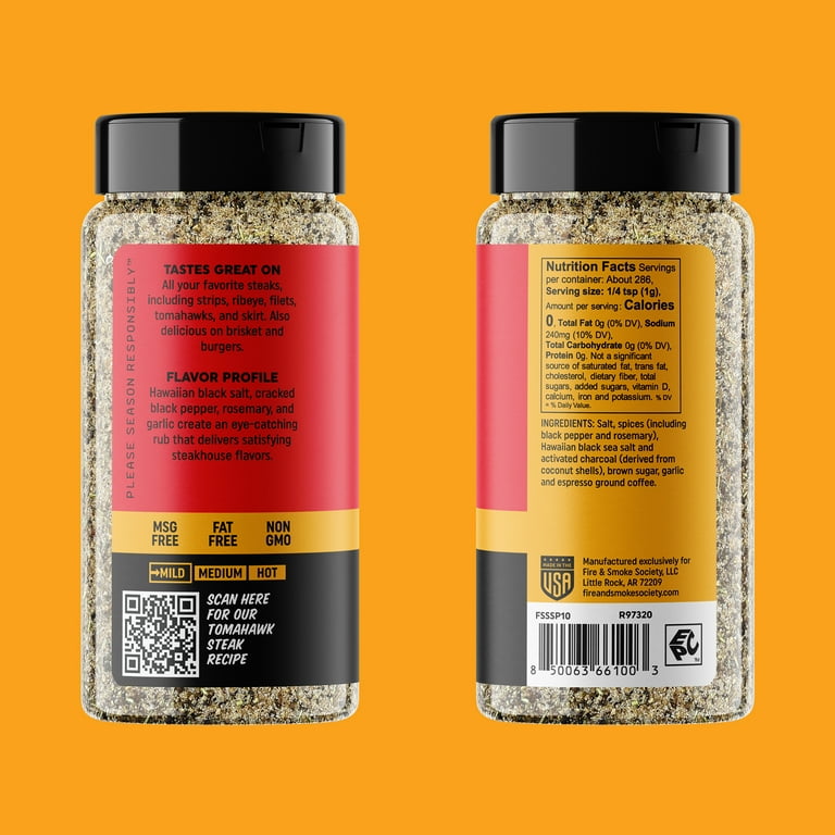 Fire & Smoke Society Super Special Prime Rub, 10.1oz