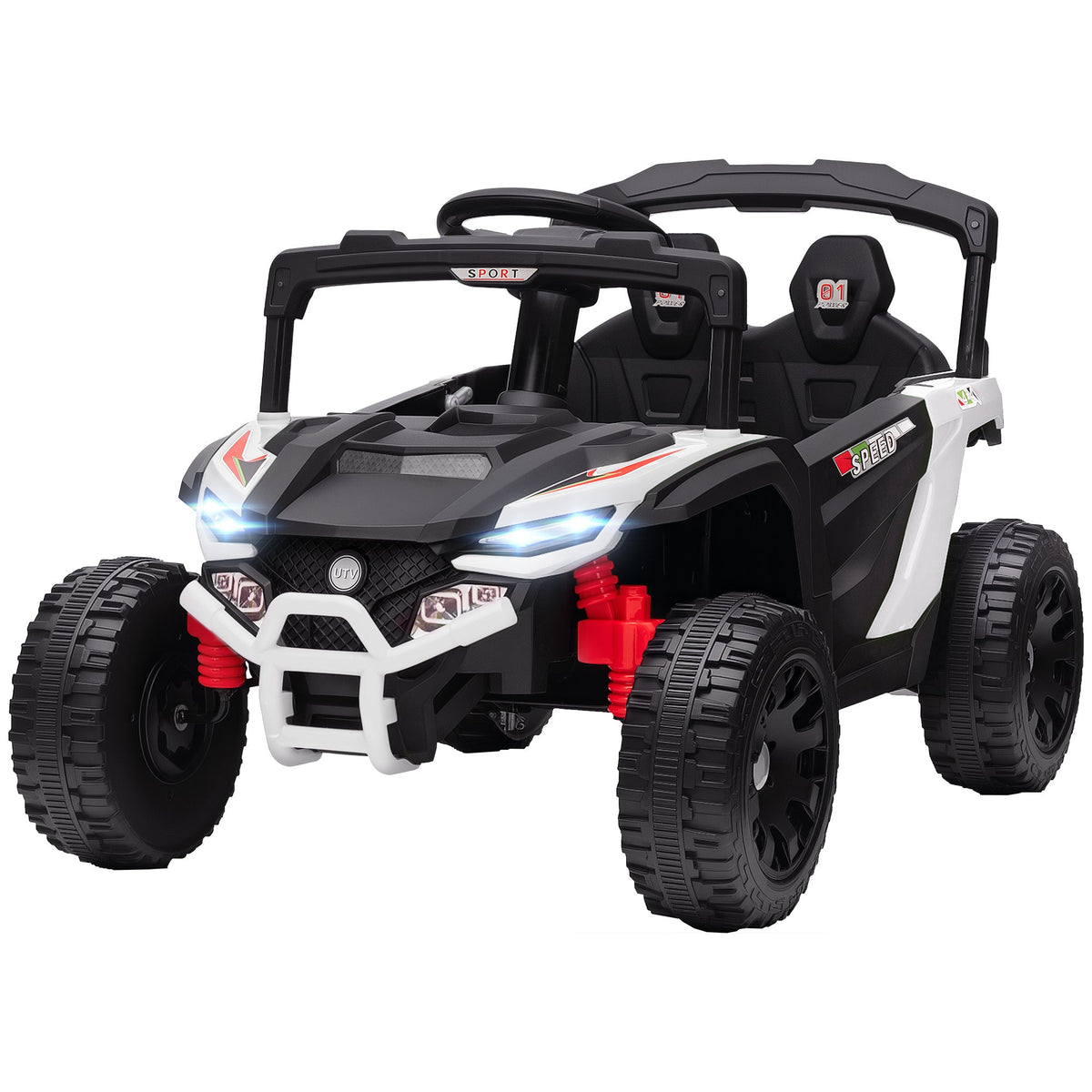 12V Kids Ride On Truck with Dual Motors, Rear Suspension, Remote Control for 3-5 Years Boys Girls, Pink