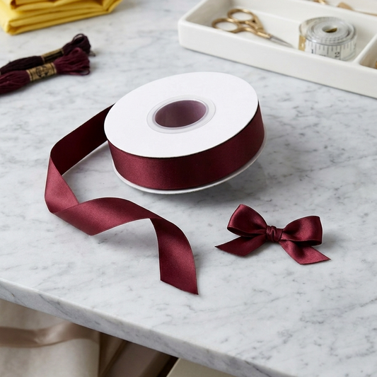 30 Meter Double Face Burgundy #793 Ribbon Roll