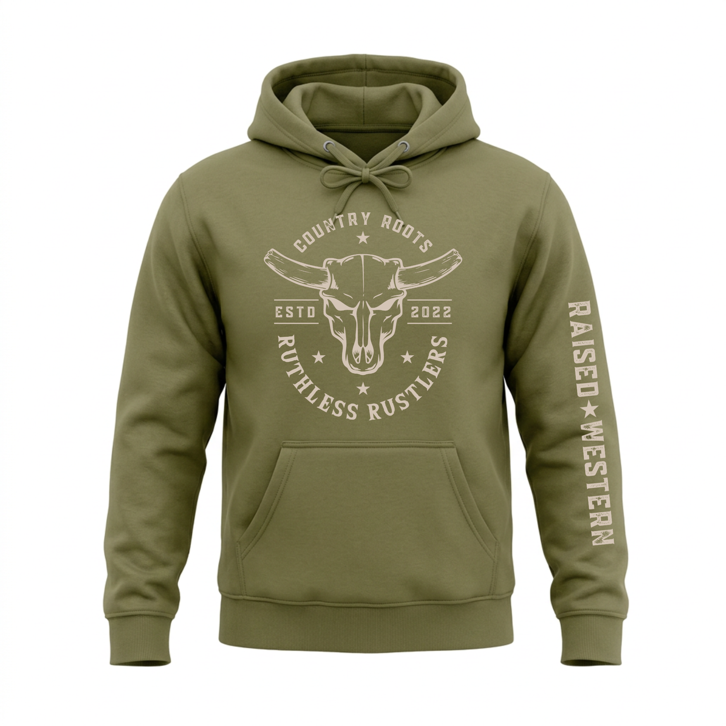COUNTRY ROOTS HOODIE | Army Green