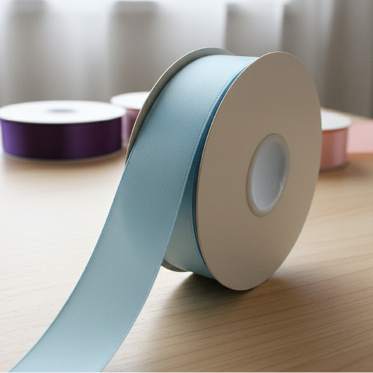 30 Meter Double Face Light blue Ribbon Roll#308
