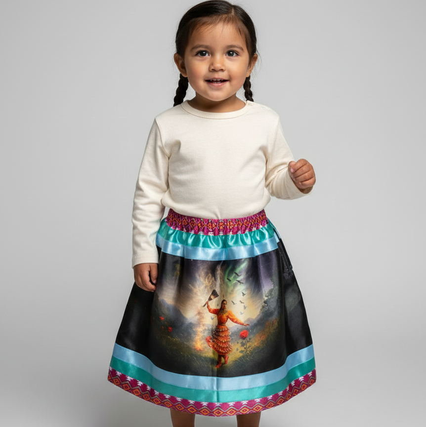 OLDTRIBES™  Satin Infants Dancing of Wind Ribbon Skirt