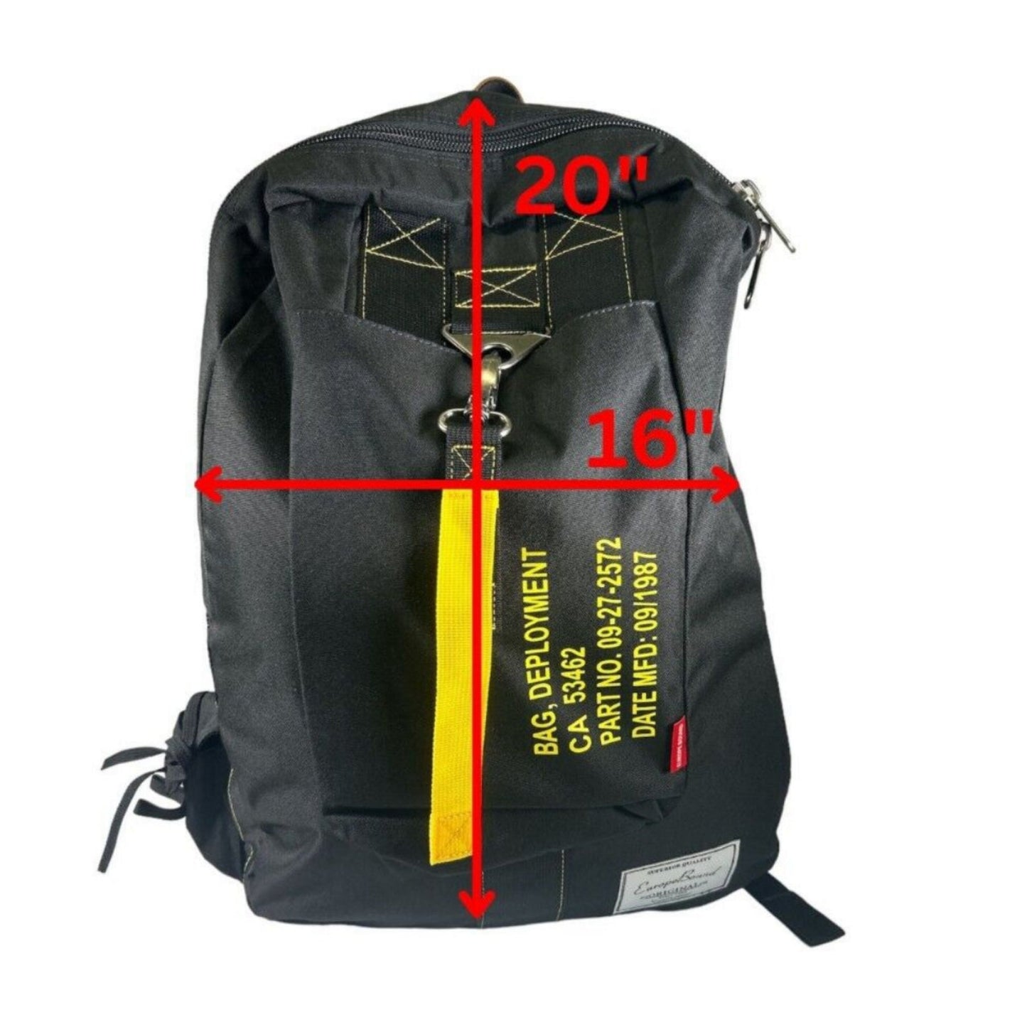 Europe Bound Heavy-Duty Vintage Parachute Backpacks 40L Rugged School Daypacks
